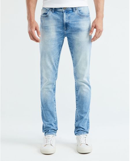 Jean de Hombre Slim Fit, Famous, Bota Slim - Azul Claro