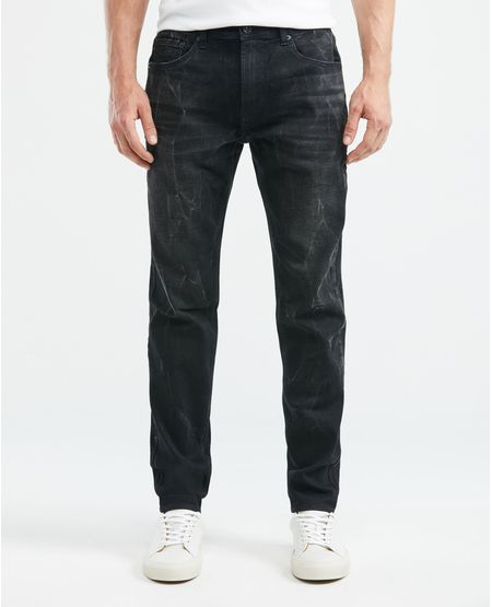 Jean de Hombre Straight Fit, Morrison, Bota Slim - Gris Oscuro