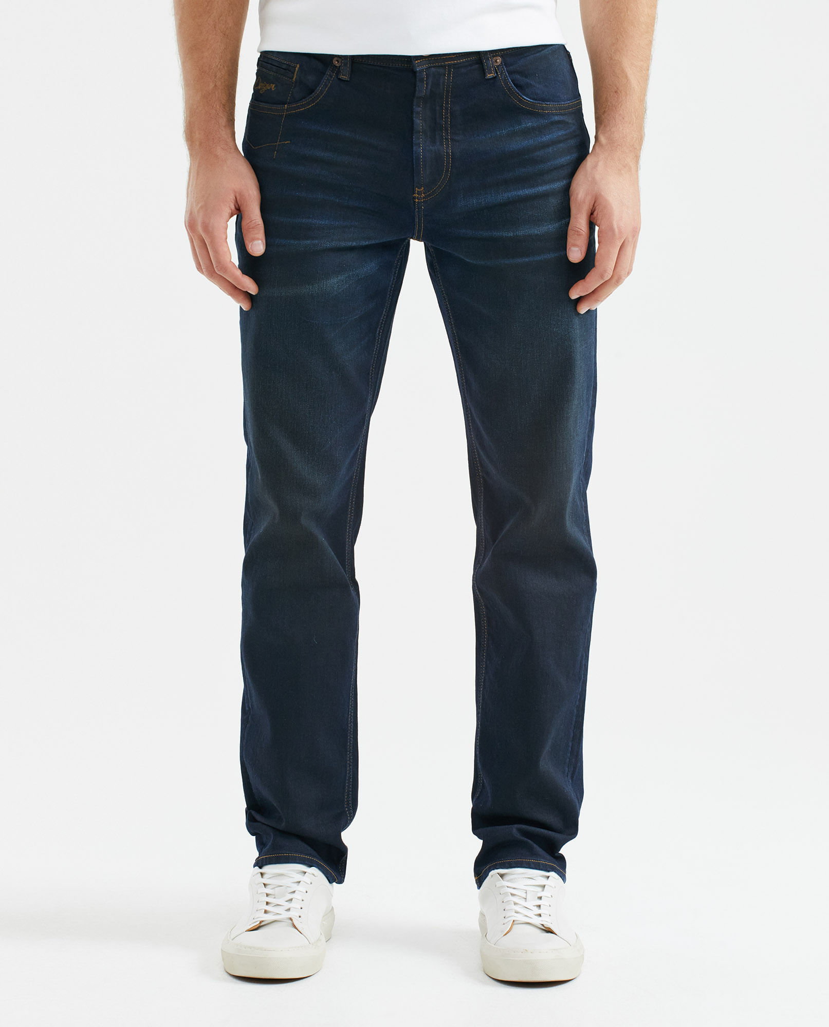 Jean de Hombre Straight Fit, Morrison, Boot Cut - Azul Ultra Oscuro Resinado