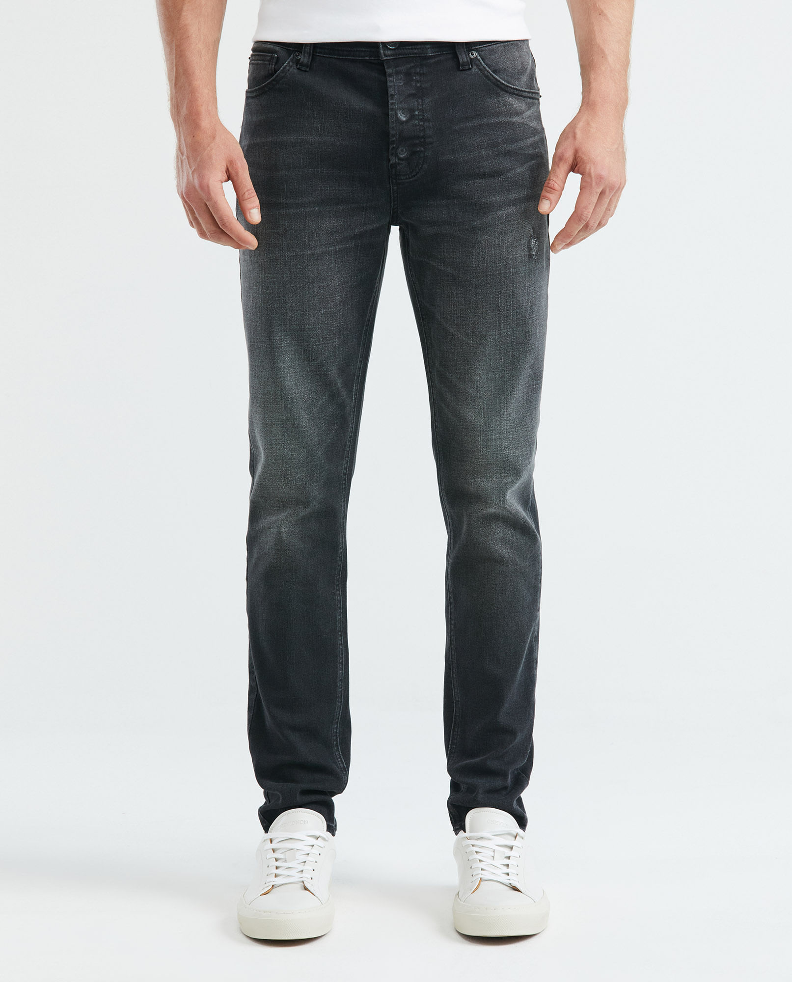 Jean de Hombre Super Slim Fit, Rider, Bota Super Slim - Gris Oscuro