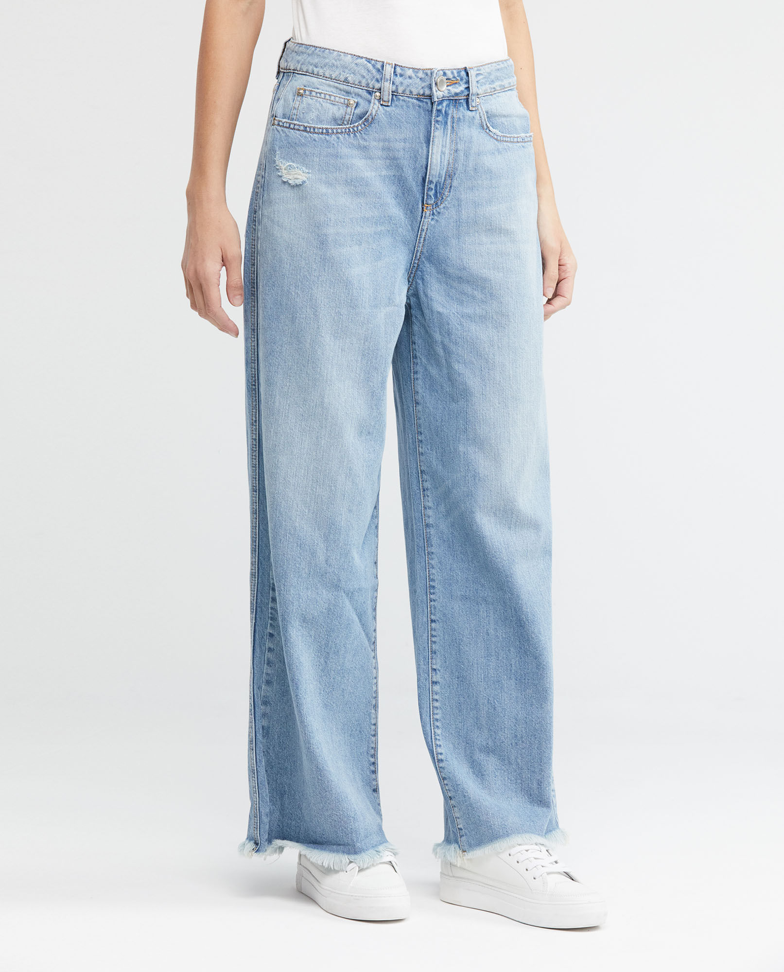 Jean de Mujer Wide Leg, Bota Relaxed - Azul Claro