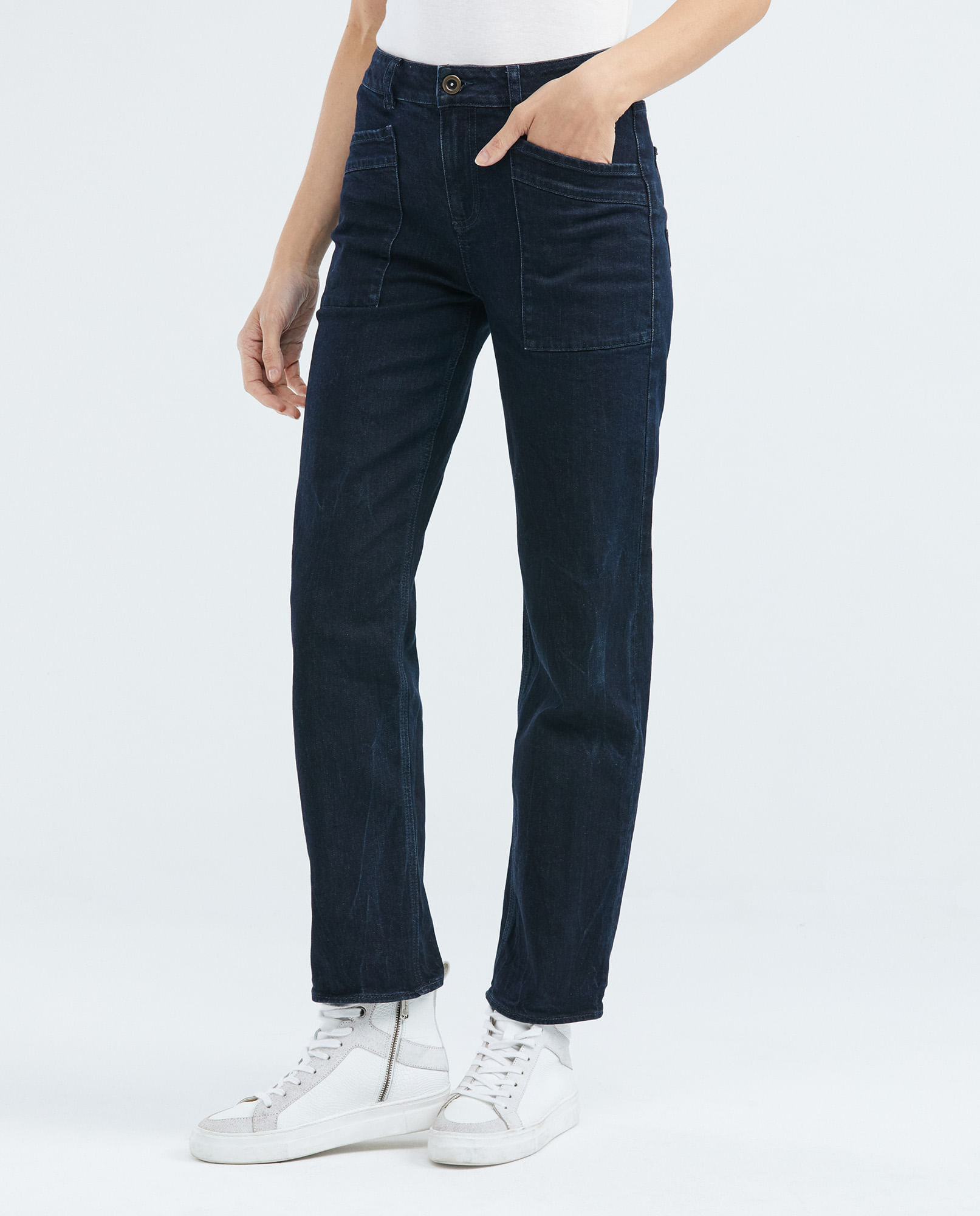 Jean de Mujer Super High Rise, High Cosmo, Boot Cut - Azul Ultra Oscuro