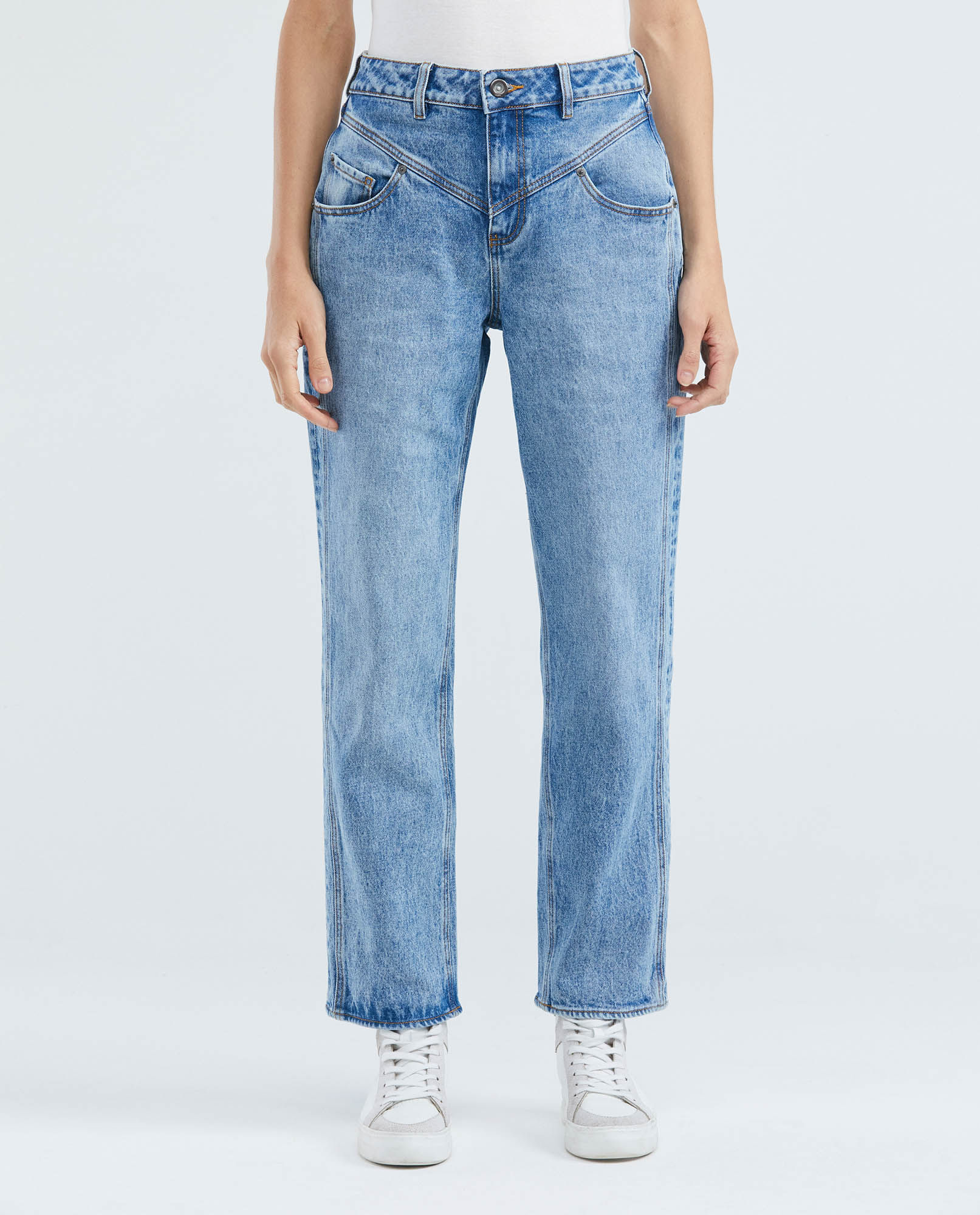 Jean de Mujer Straight Fit, Boot Cut - Azul Claro