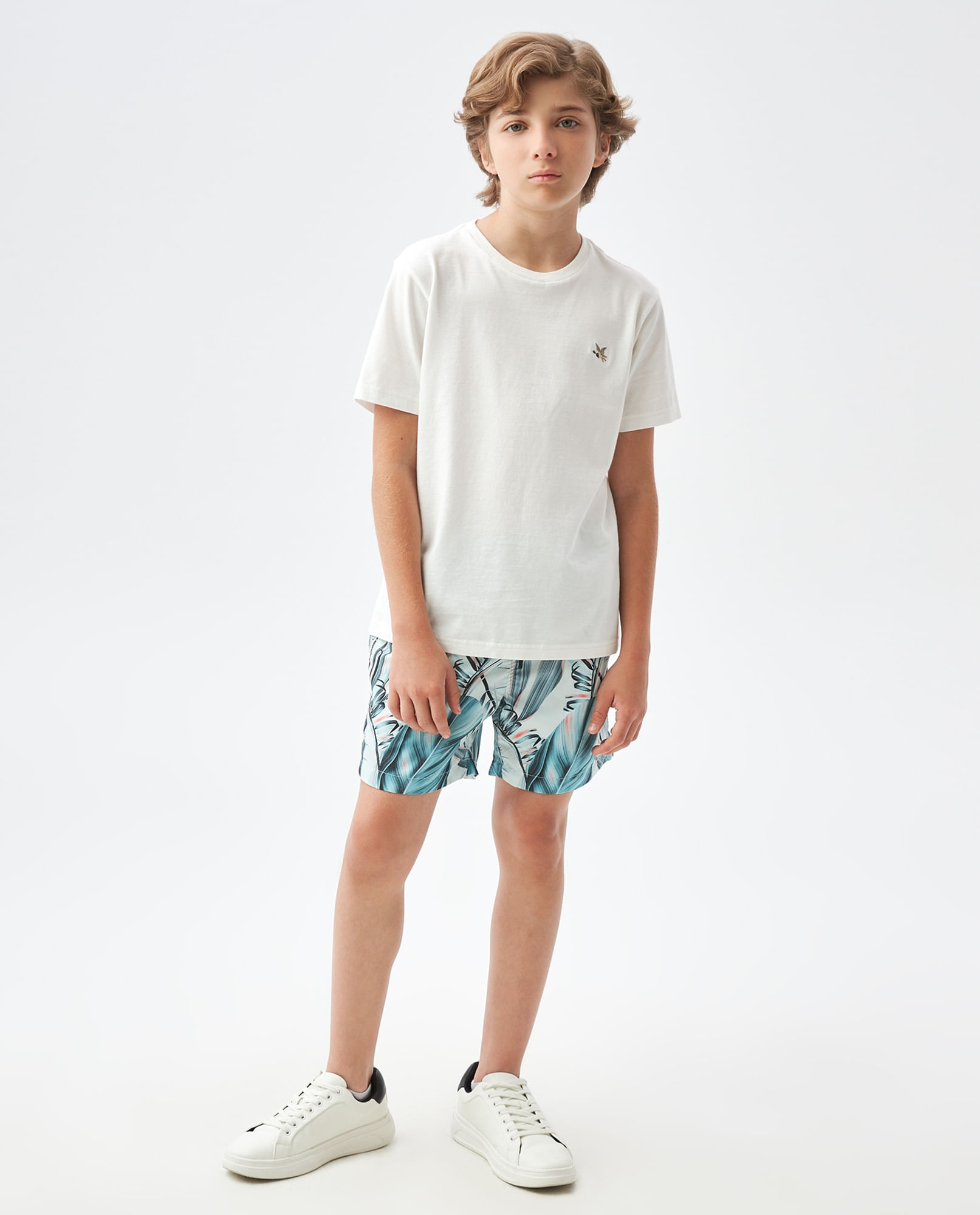Pantaloneta de Baño Para Niño, Regular Fit - Estampado Peces