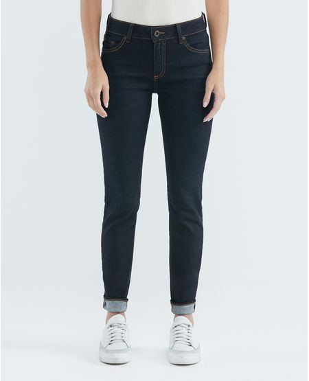 Jean de Mujer Low Rise, Rusty, Bota Skinny - Azul Ultra Oscuro