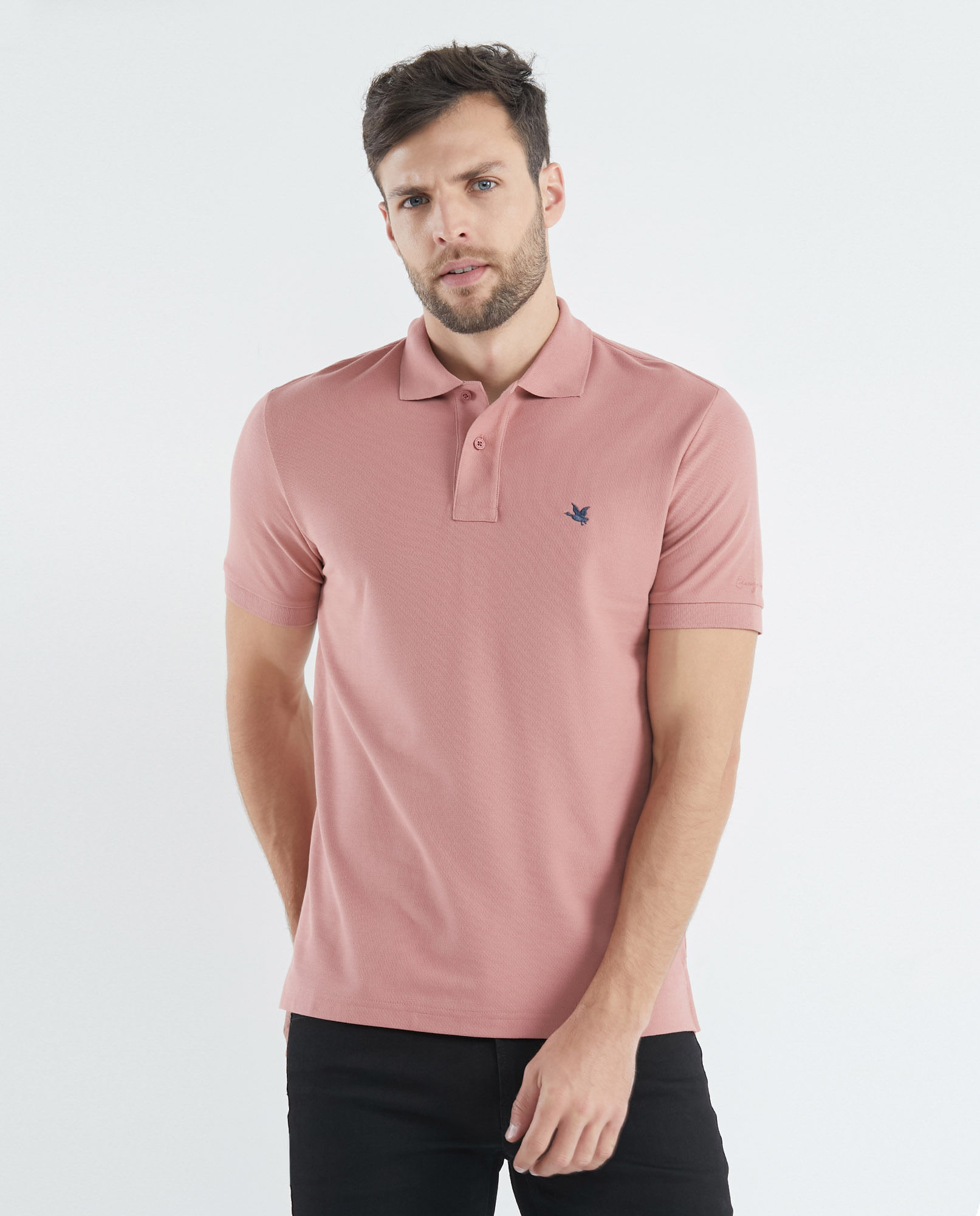 Camiseta de Hombre Tipo Polo, Classic Fit Manga Corta - 100% Algodón