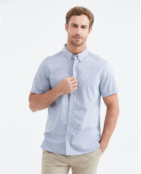 Camisa Slim Fit Manga Corta para Hombre