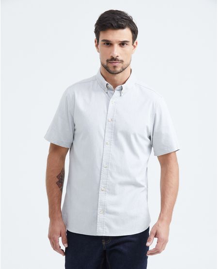 Camisa Slim Fit Manga Corta para Hombre