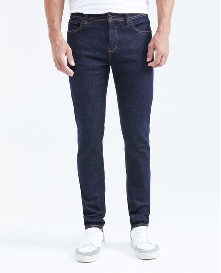 Jean Súper Slim Fit Tiro Bajo Bota Súper Ajustada Azul Ultra Oscuro para Hombre