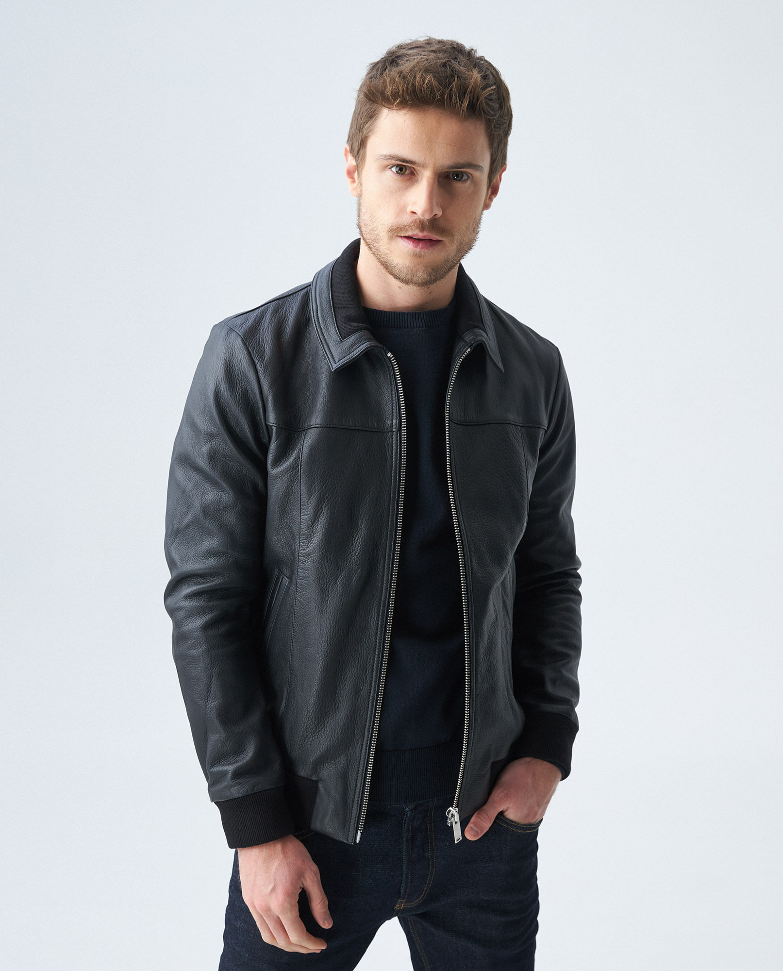 Chaqueta de Hombre en Cuero, Diseño años 70