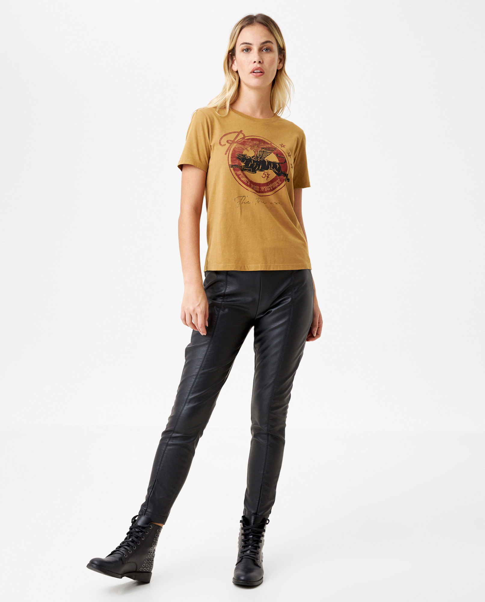 Camiseta de Mujer, Manga Corta Cuello Redondo - Gráfico Rise Up