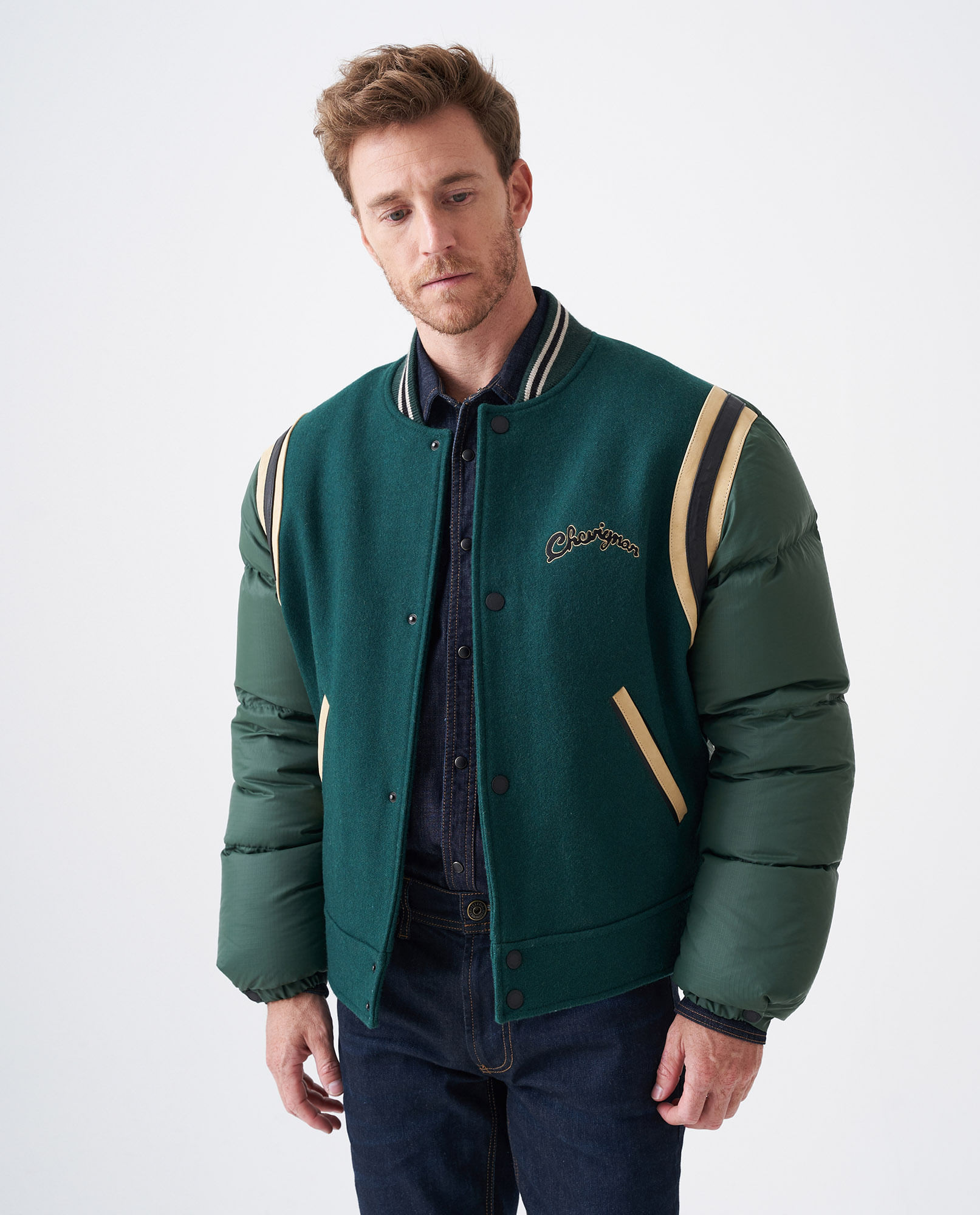Chaqueta de Hombre, tipo Bomber - Paño + Acolchado