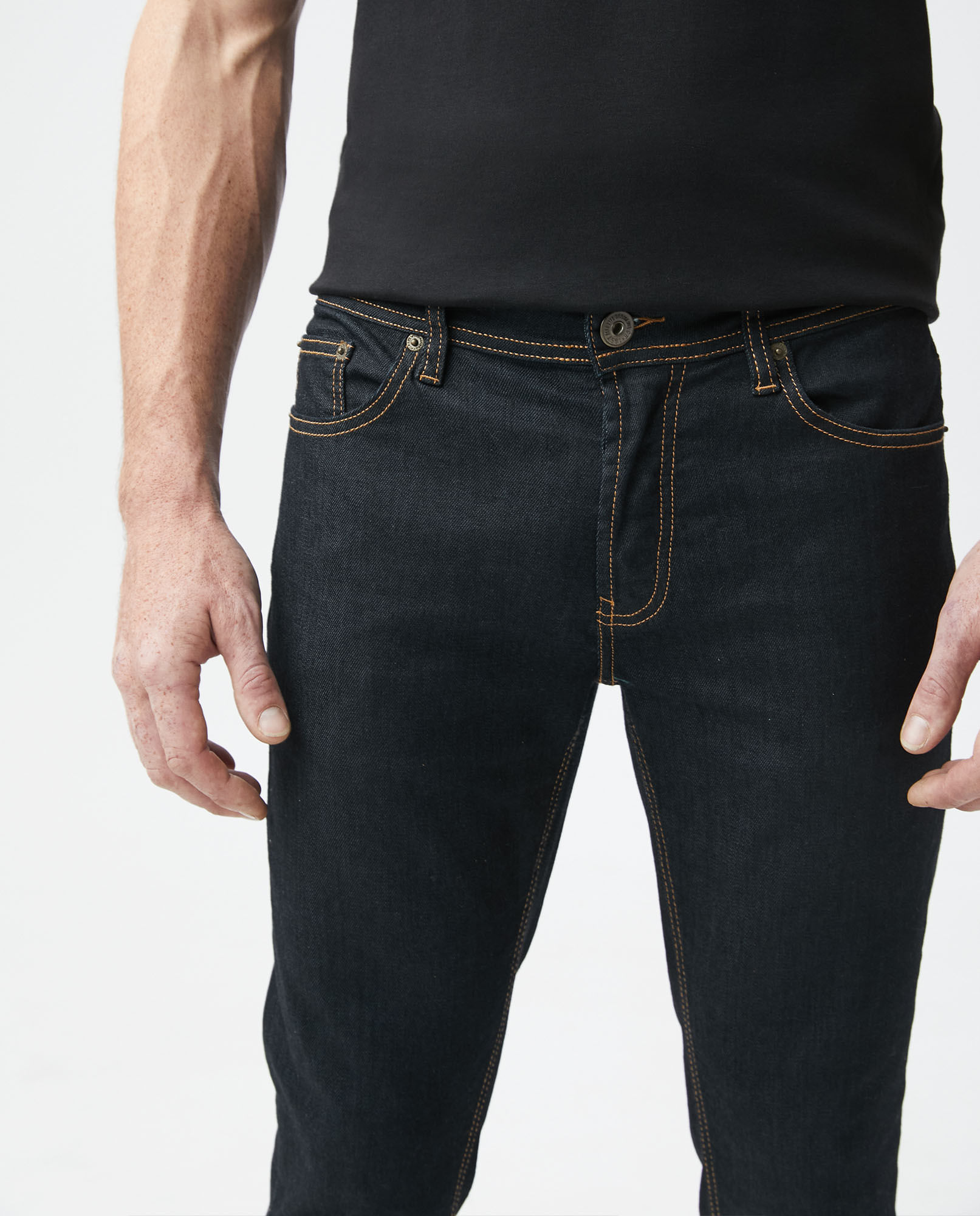 Jean de Hombre Super Slim Fit, Rider, Bota Super Slim - Azul Oscuro Acabado Resinado