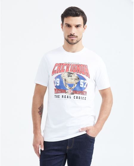Camiseta Slim Fit Estampada Cuello Redondo para Hombre