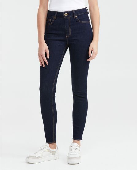 Jean Super High Rise Bota Slim Azul Ultra Oscuro para Mujer