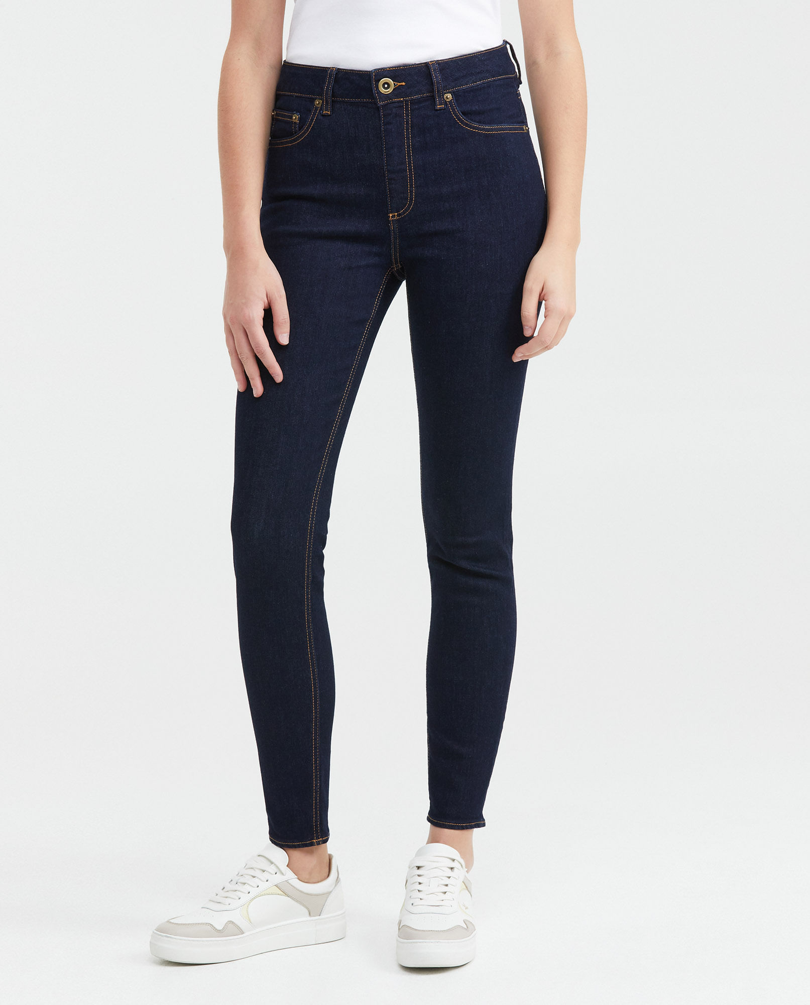 Jean Super High Rise Bota Slim Azul Ultra Oscuro para Mujer