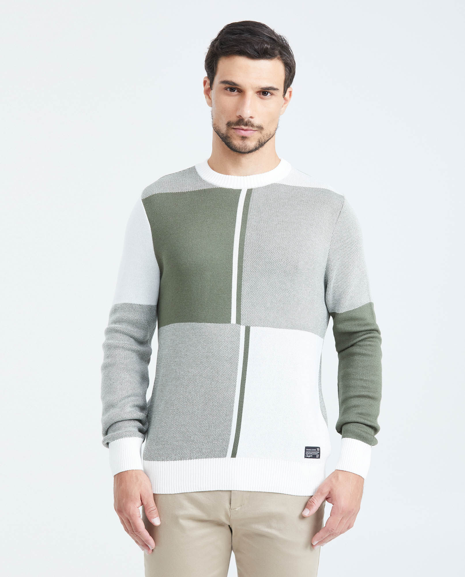 Suéter Tejido con Cuello Redondo para Hombre