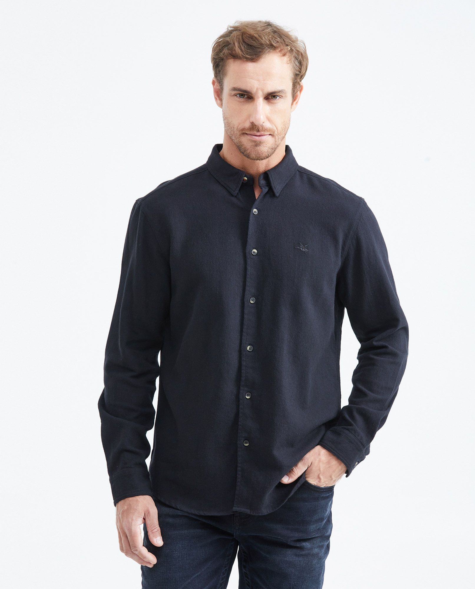 Camisa Classic Fit Manga Larga xxxx para Hombre