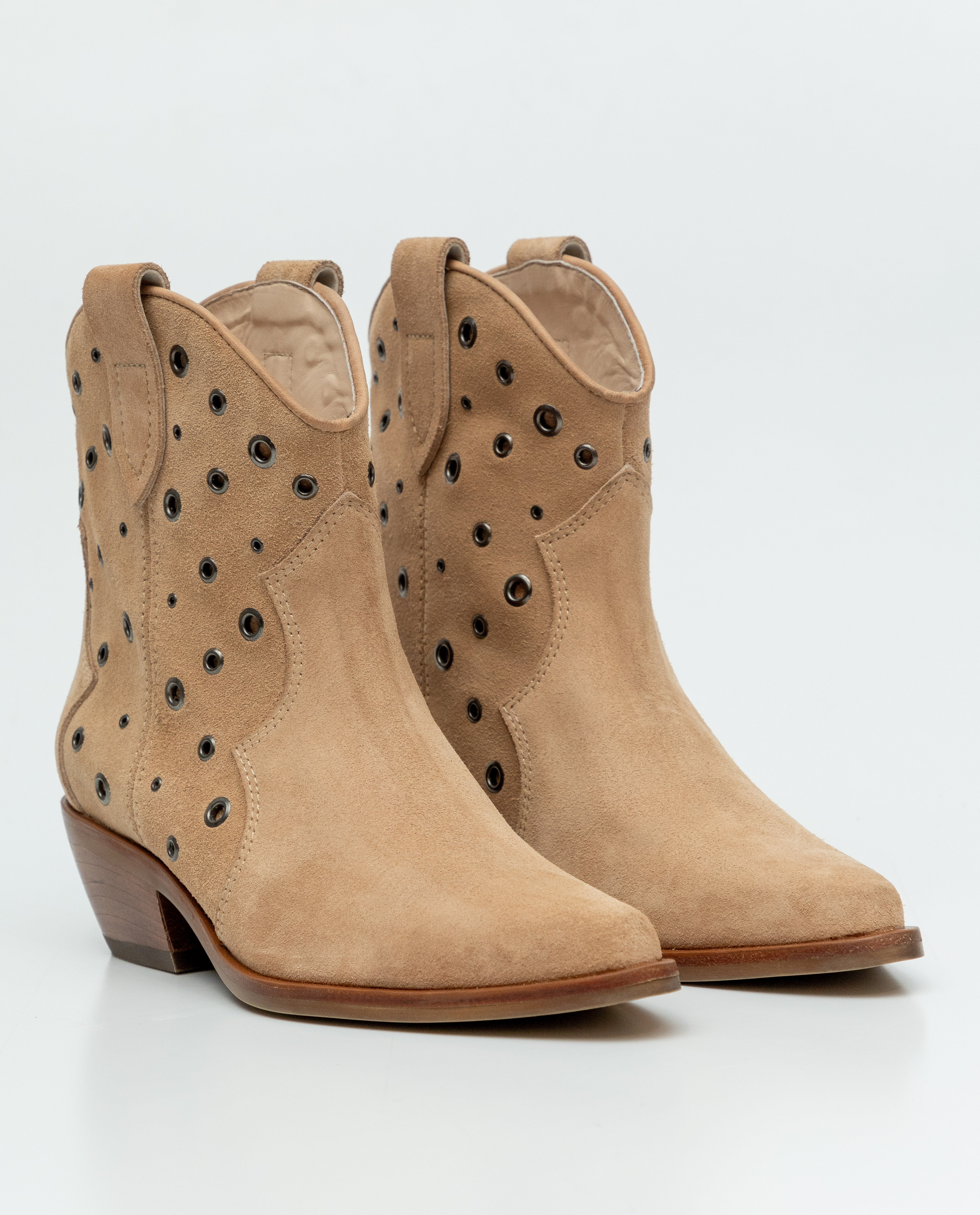 Botas Tipo Western en Cuero para Mujer