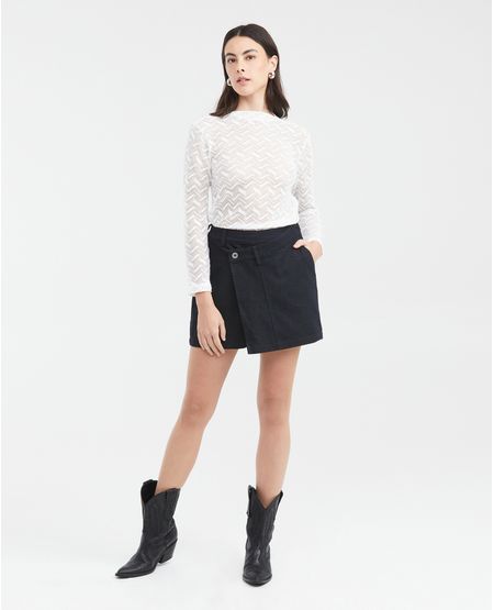 Camiseta Estampada con Escote Almendrado y Manga Larga para Mujer