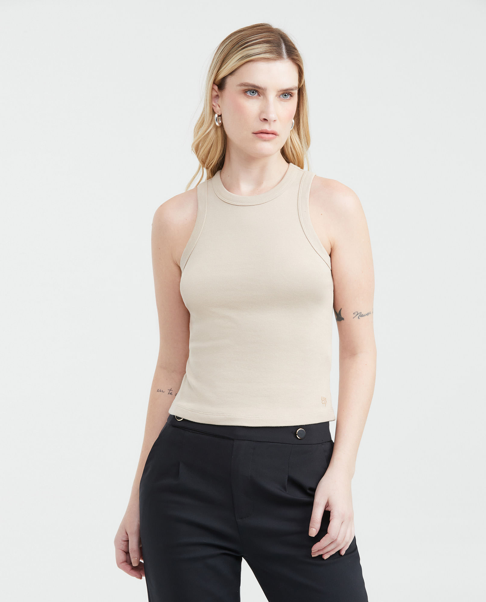 Camiseta Básica Tipo Tank Top para Mujer