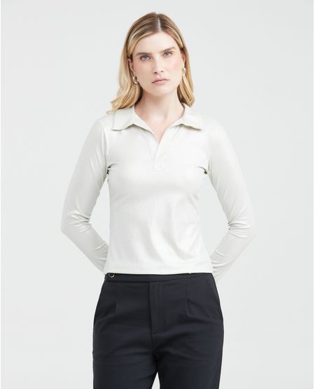 Camiseta Tipo Polo sin botones para Mujer