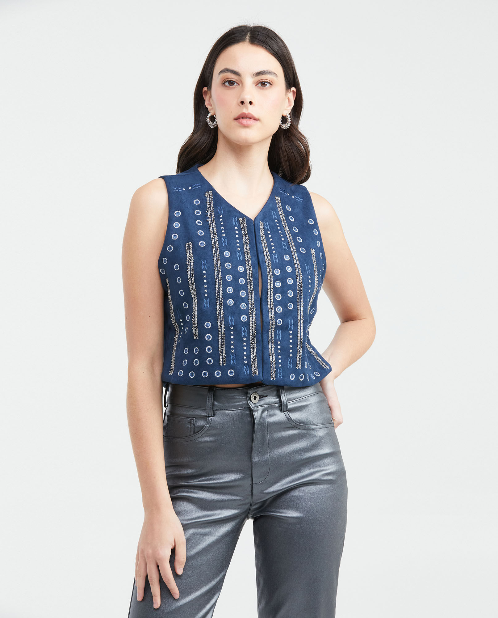 Chaleco con Bordados para Mujer