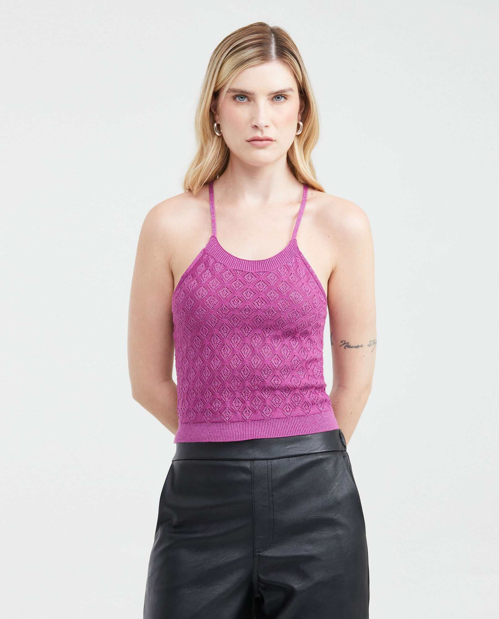 Top Tejido con Cuello Halter para Mujer