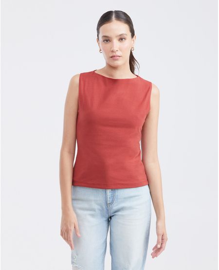 Camiseta con Escote Almendrado para Mujer