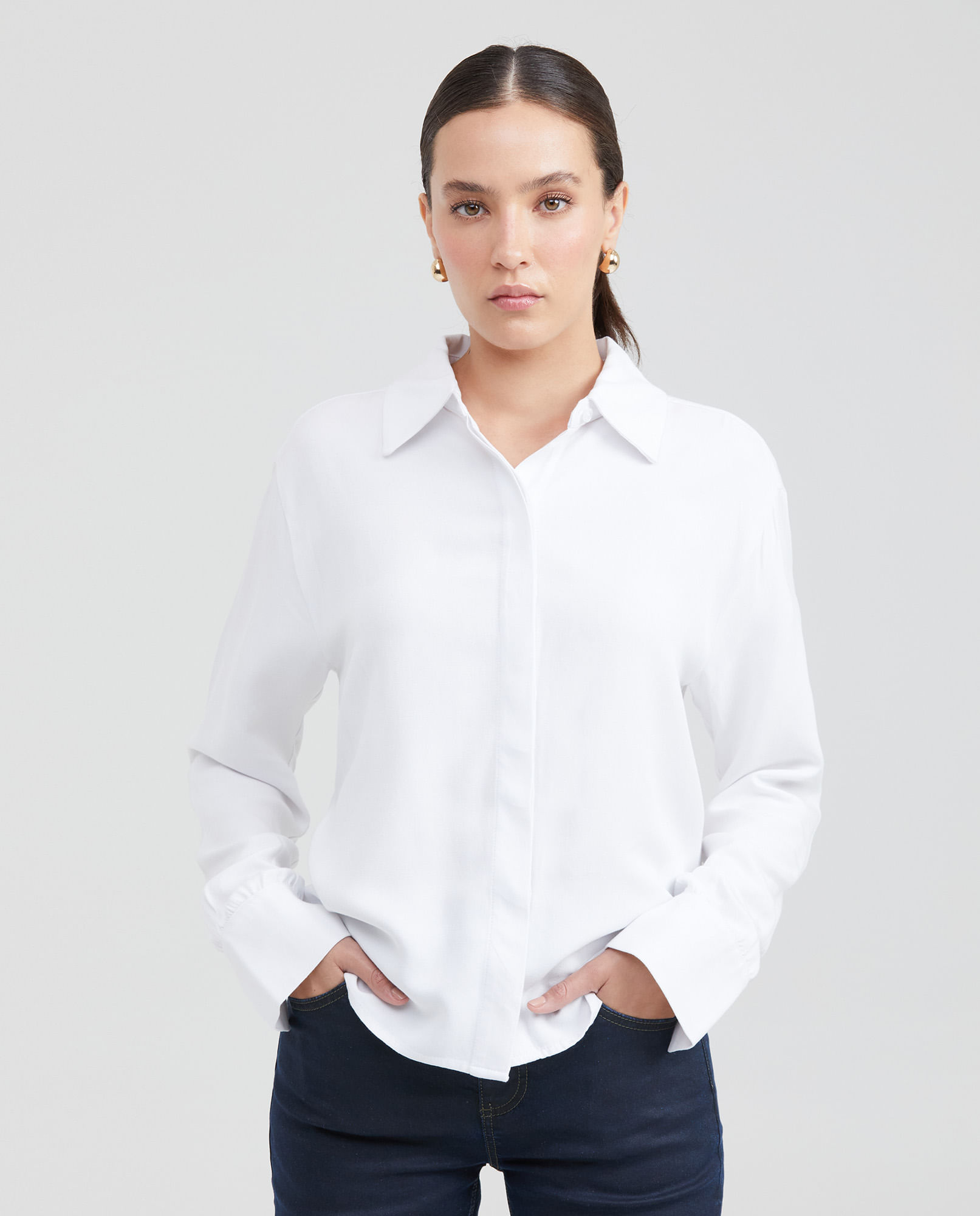 Camisa Silueta Recta para Mujer