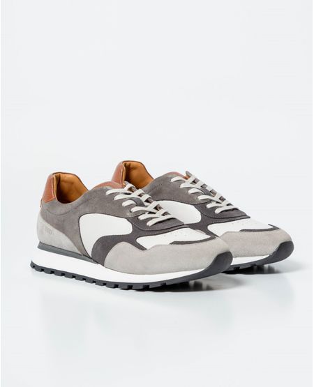 Tenis Tipo Runner en Cuero para Hombre