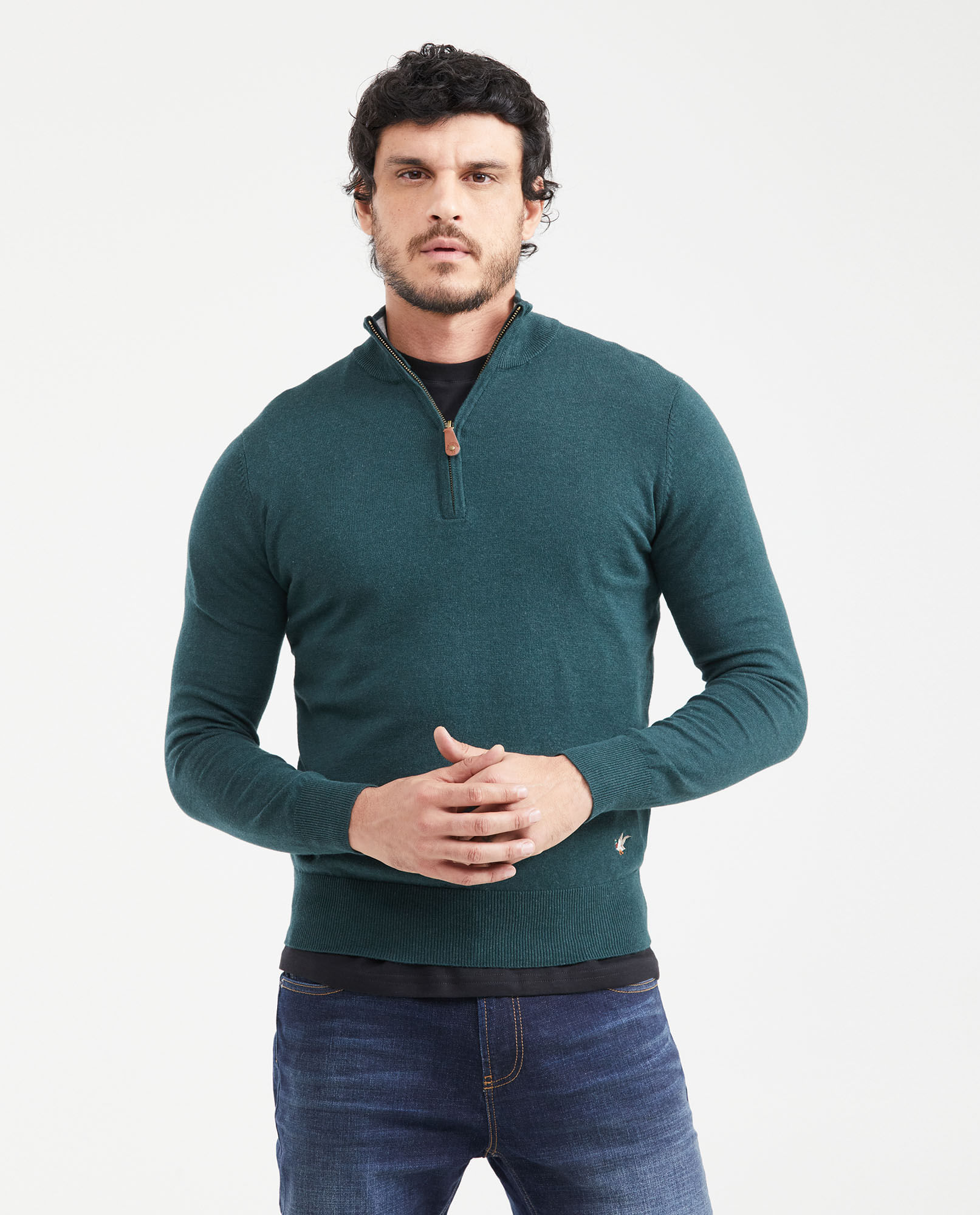 Suéter Tejido con Cuello Nerú para Hombre