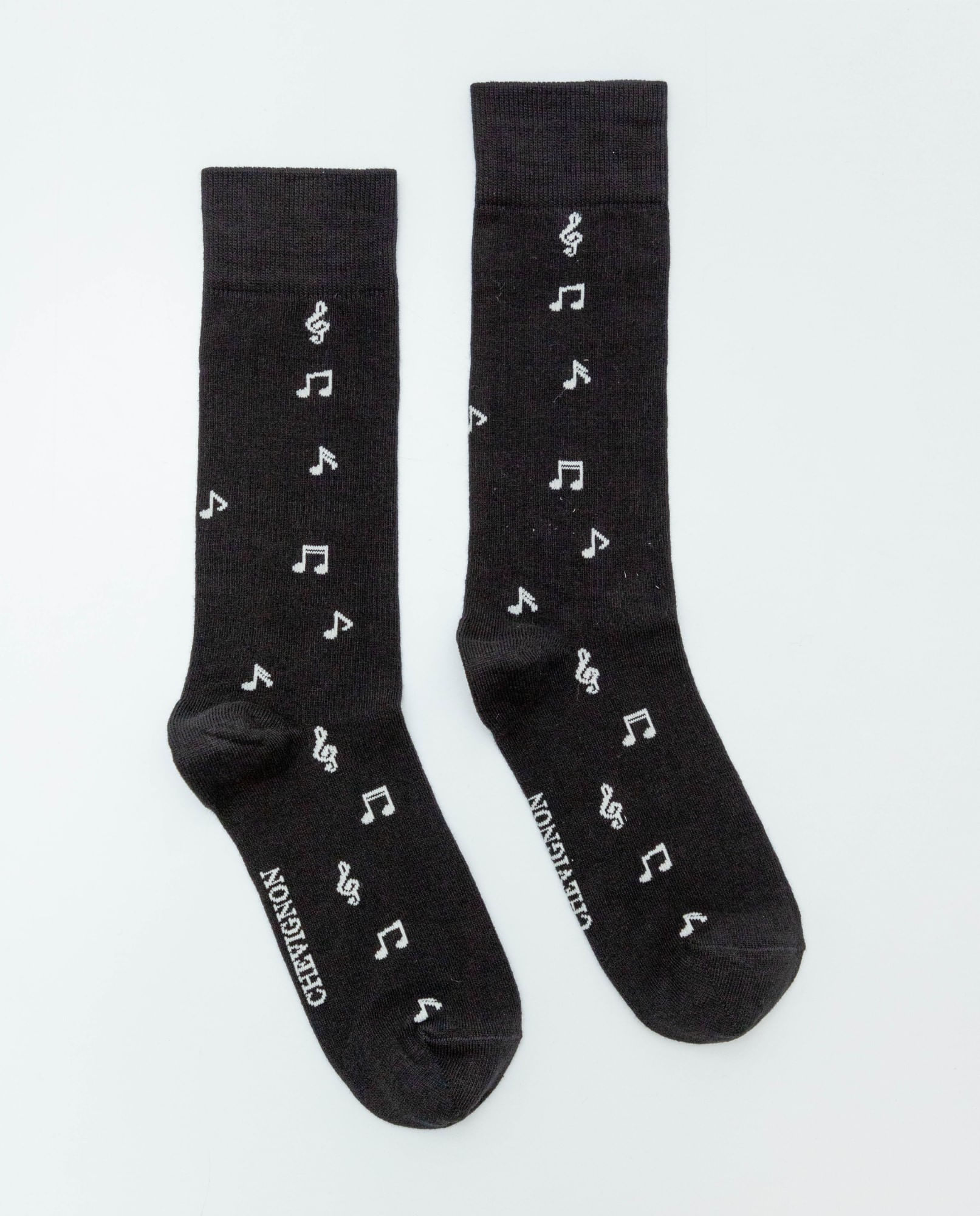 Medias Largas con Diseño de Notas Musicales para Hombre