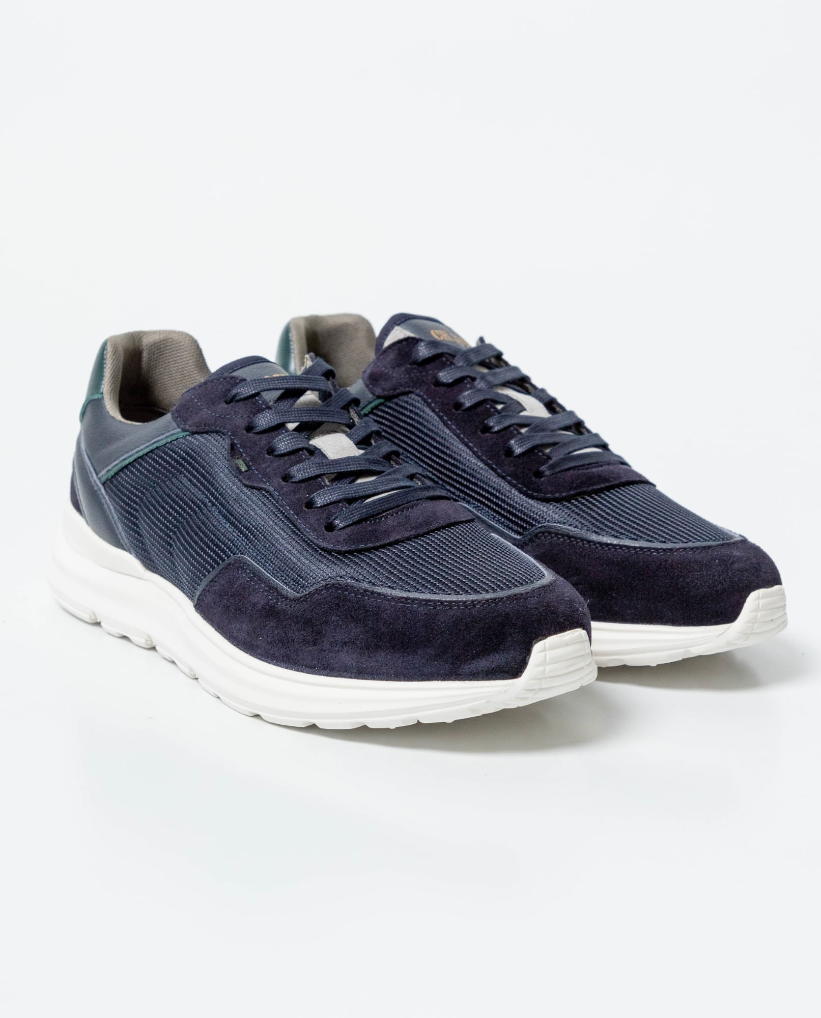 Tenis Tipo Runner en Textil y Cuero para Hombre