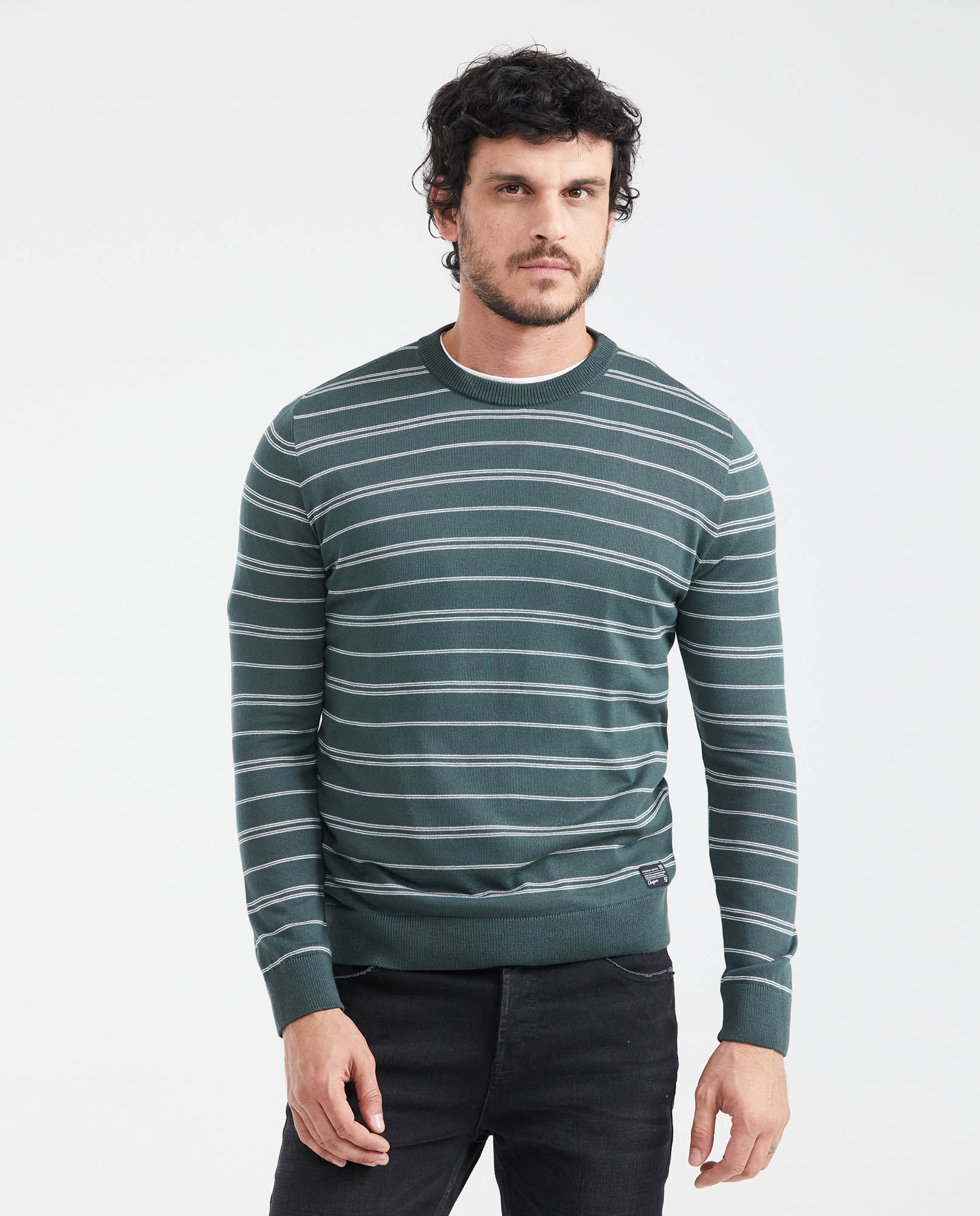 Suéter Tejido con Cuello Redondo para Hombre