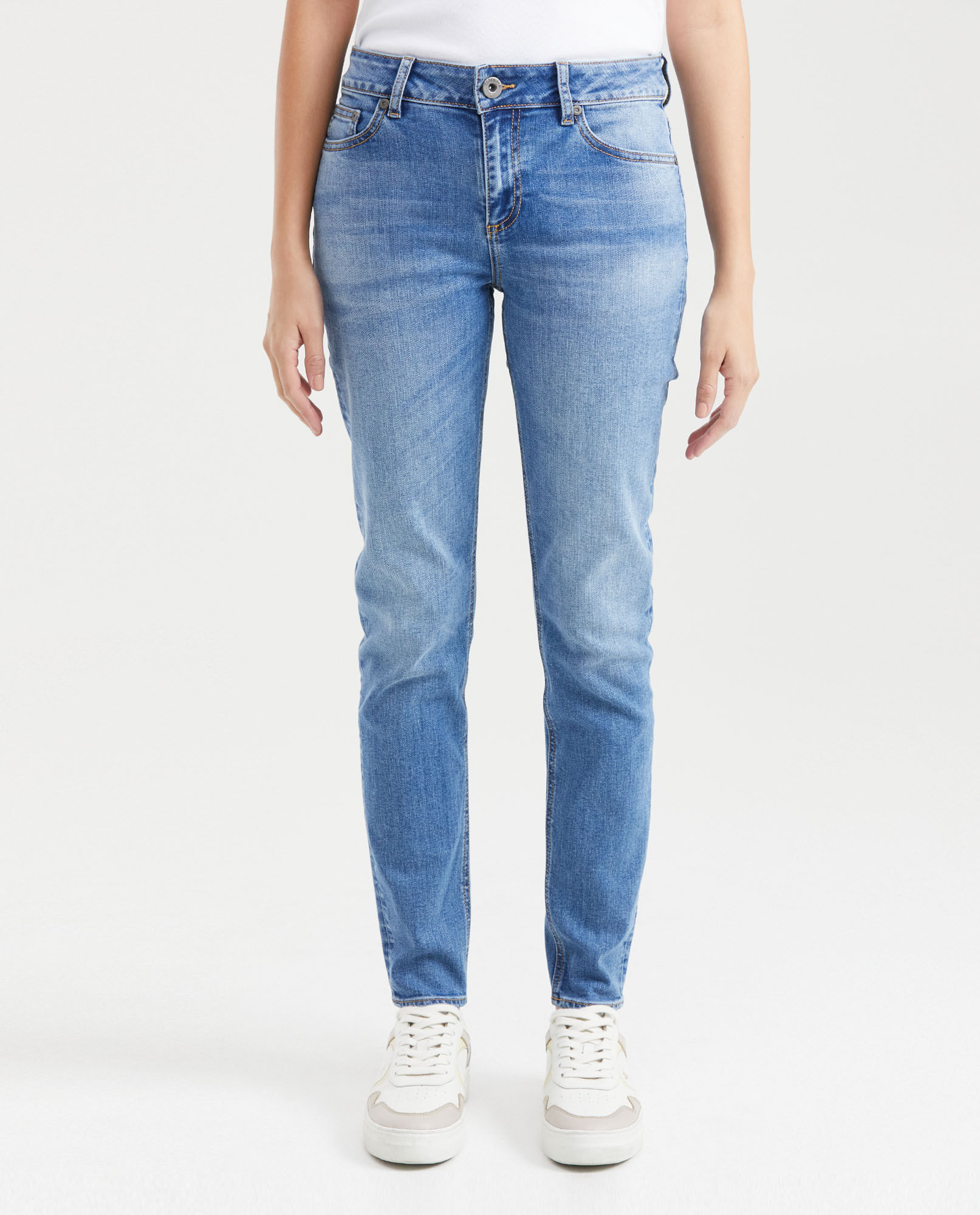 Jean Low Rise Bota Skinny Azul Ultra Medio para Mujer