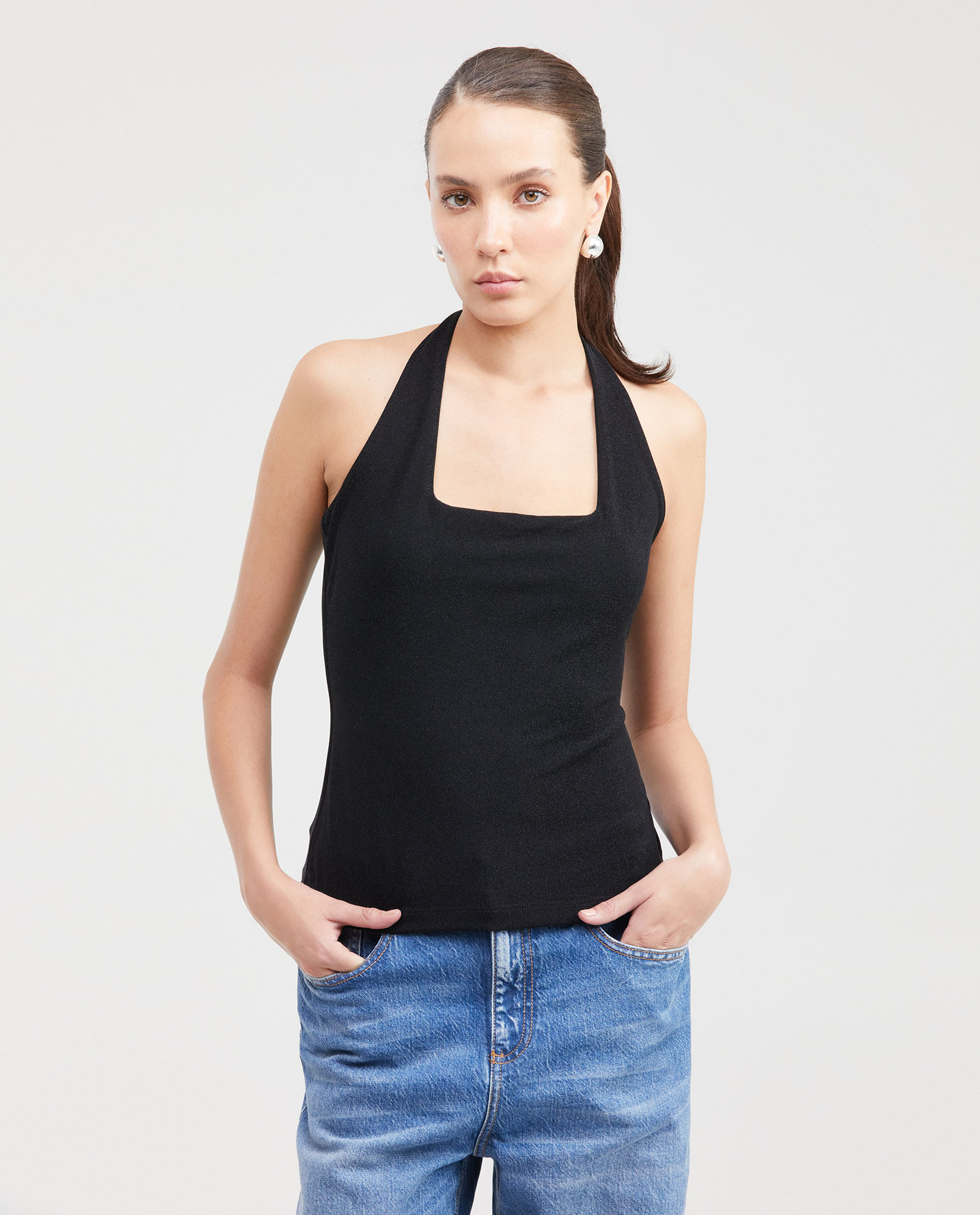 Camiseta con Cuello Halter para Mujer
