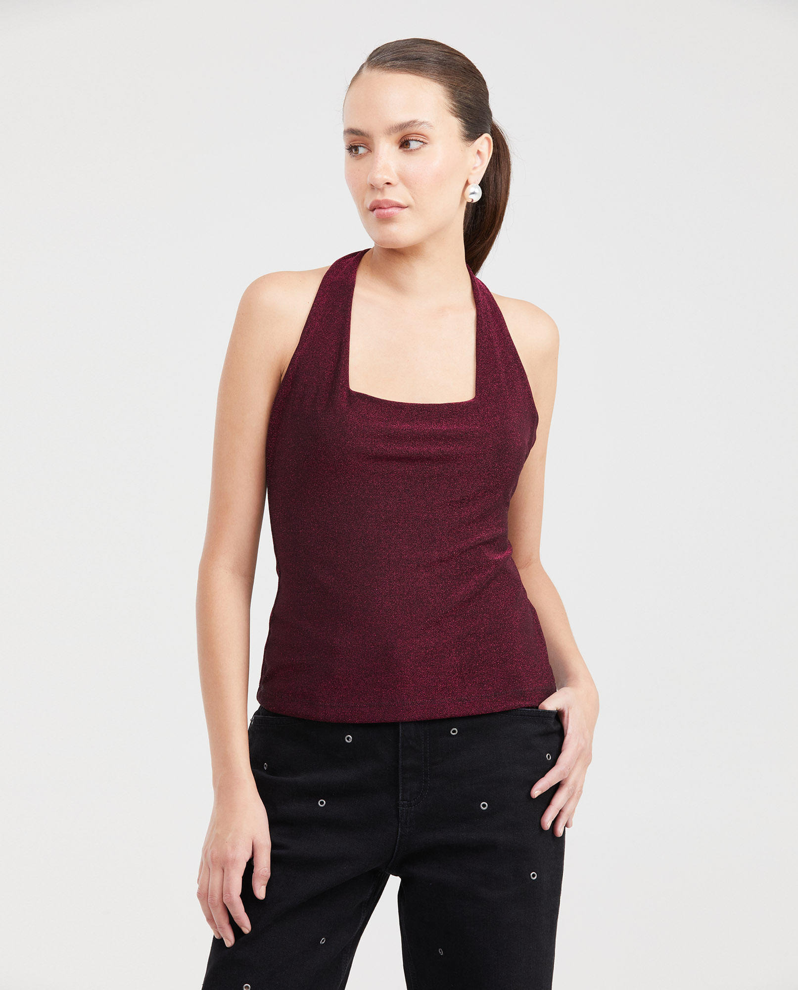 Camiseta con Cuello Halter para Mujer