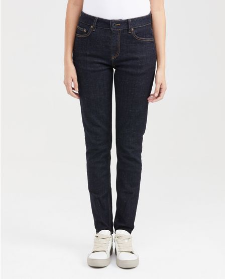Jean High Rise Bota Skinny  Azul Ultra Oscuro para Mujer