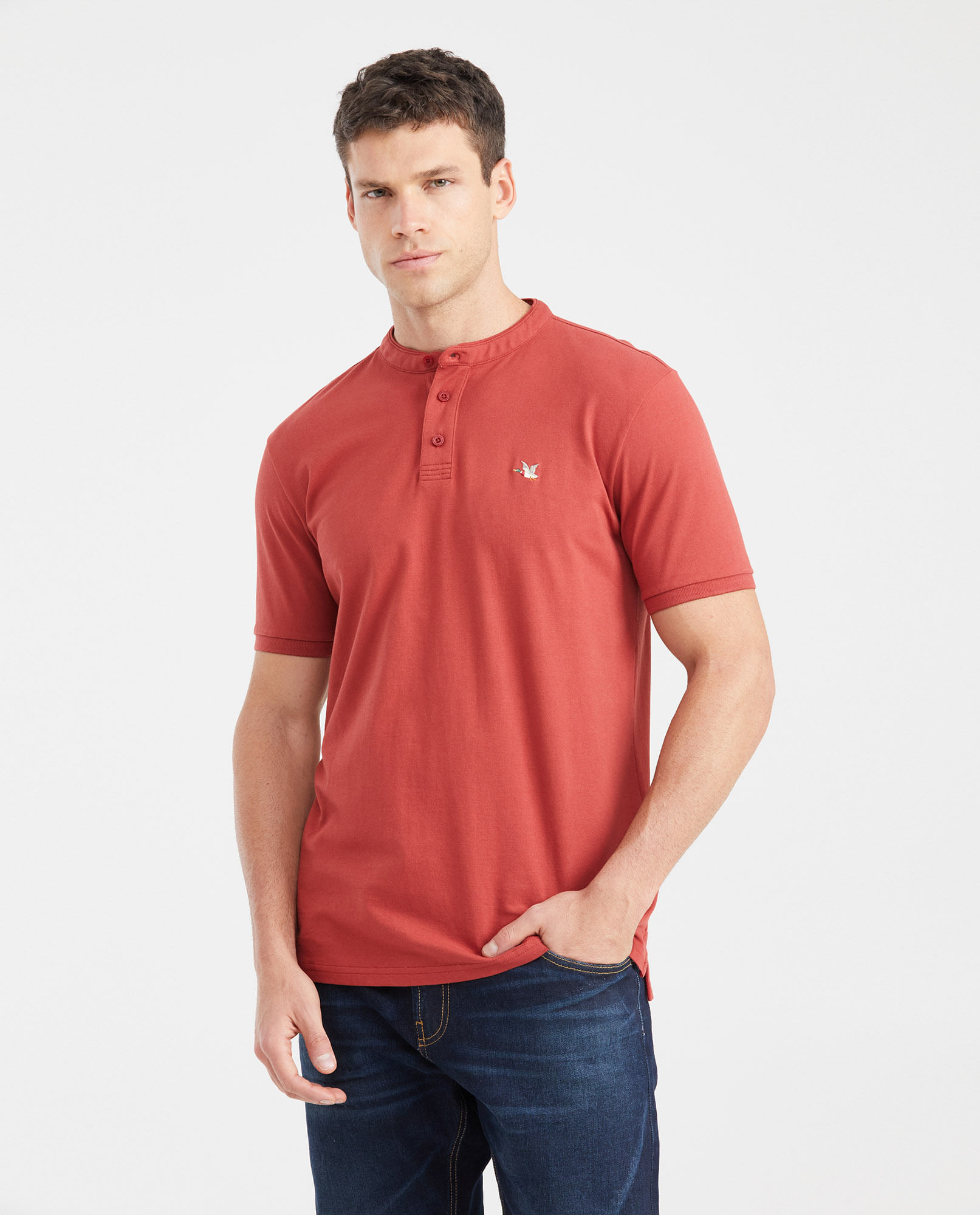 Camiseta Polo Slim Fit Cuello Nerú para Hombre