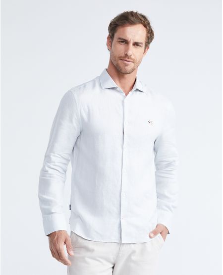 Camisa Manga Larga Lino Masculina
