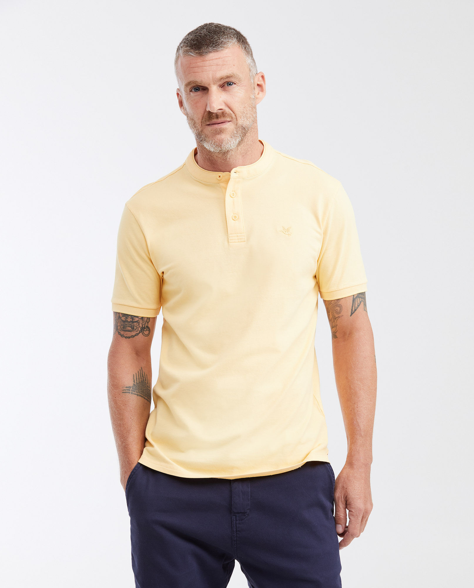 Camiseta Polo Slim Fit Cuello Nerú para Hombre