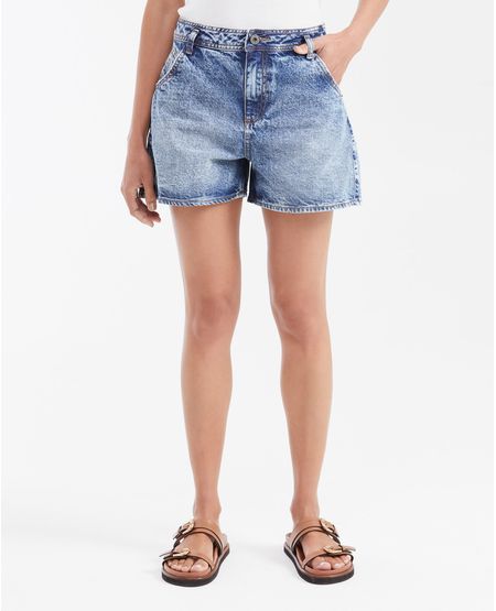 Short en Denim High Rise Azul Medio para Mujer
