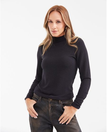 Camiseta Silueta Ajustada Manga Larga para Mujer