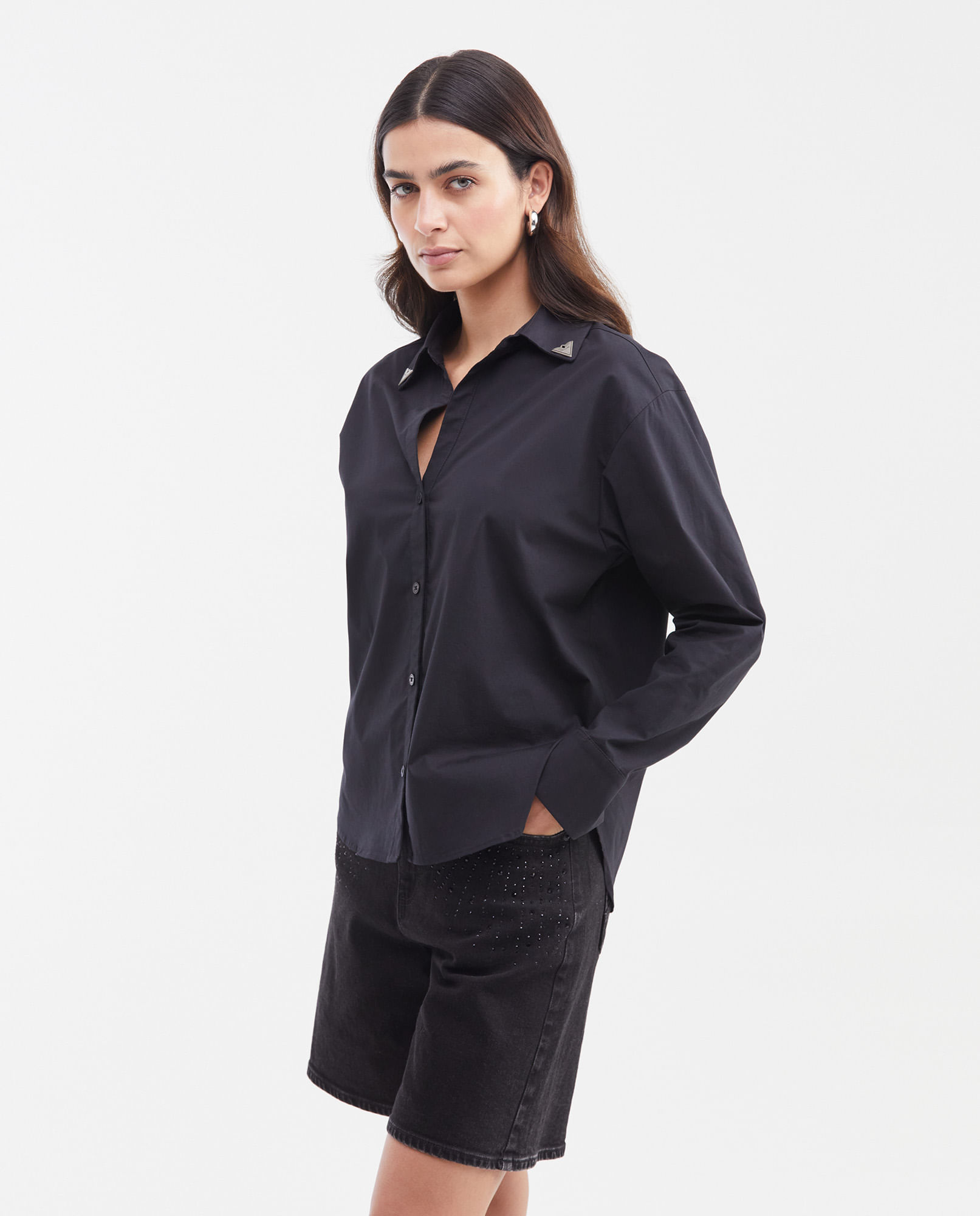 Camisa Silueta Recta para Mujer