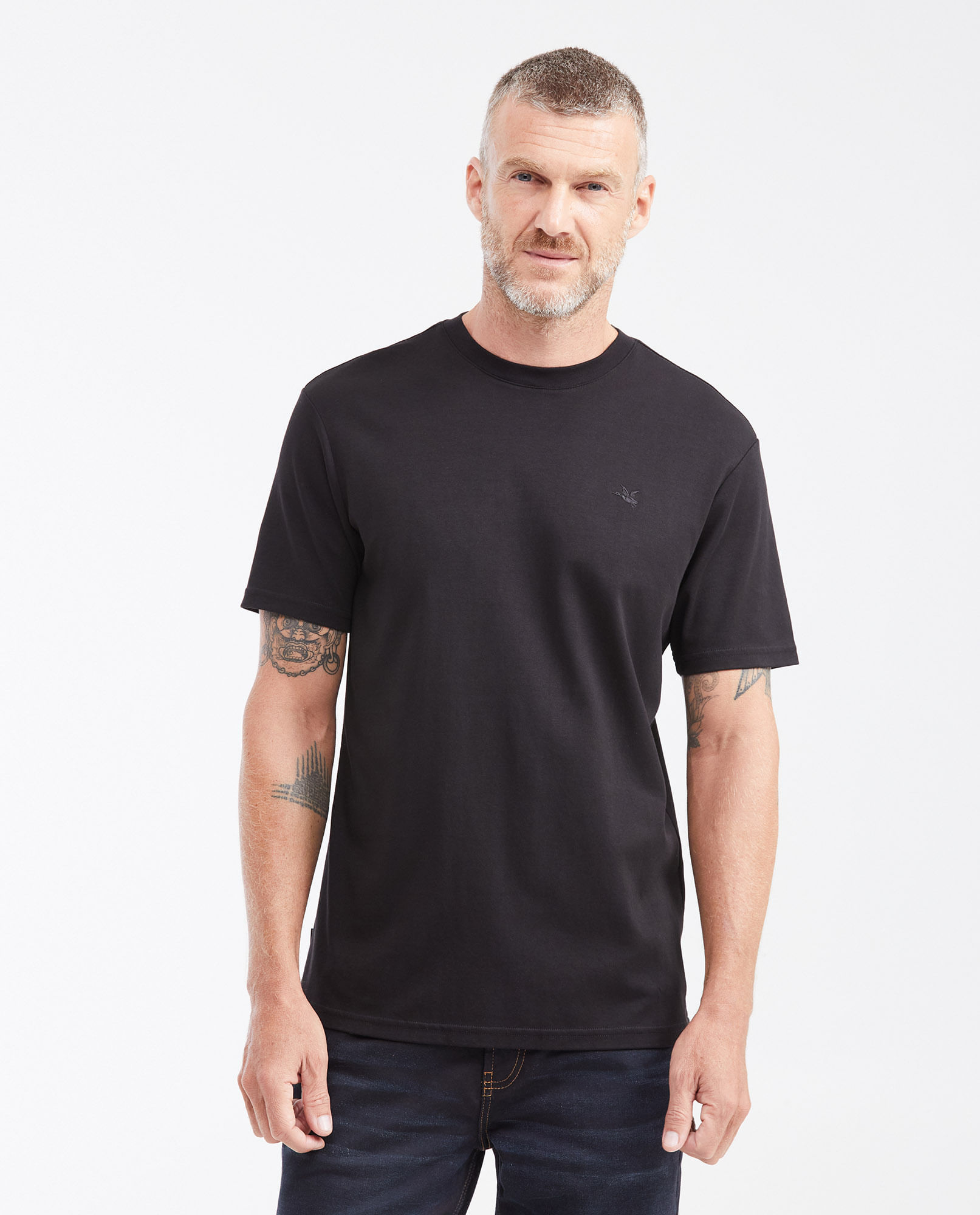 Camiseta Slim Fit en Algodón con Acabado Repelente al Agua para Hombre
