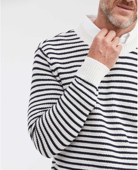 Suéter Tejido con Cuello Redondo para Hombre