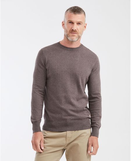 Suéter Tejido con Cuello Redondo para Hombre