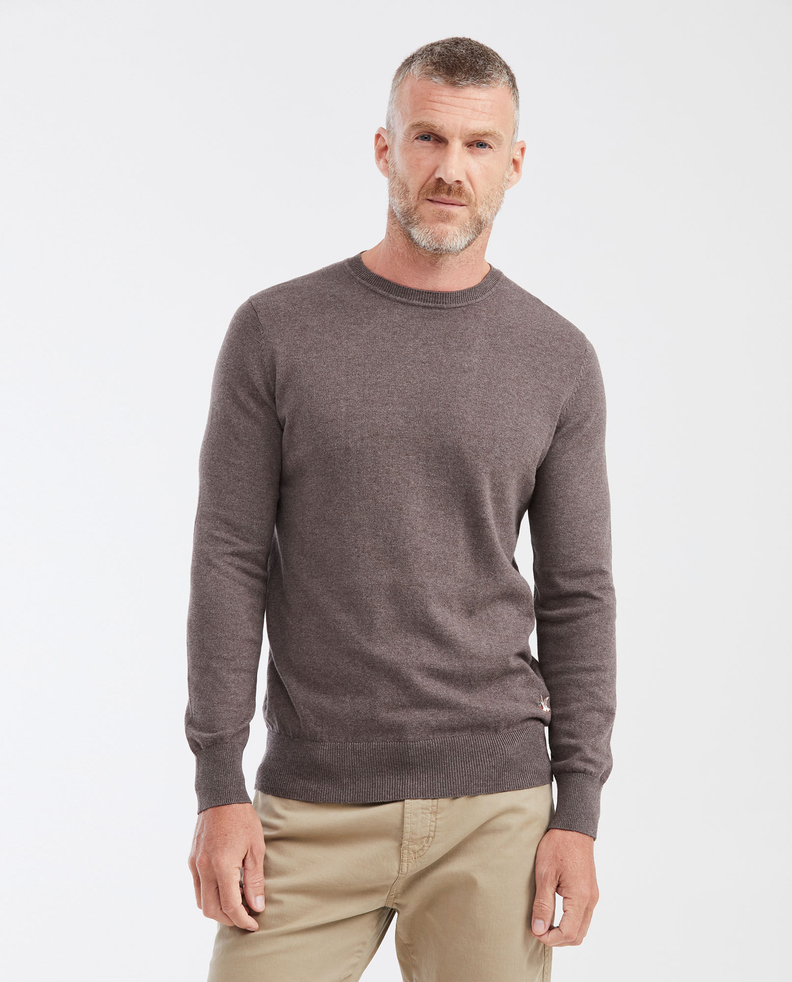 Suéter Tejido con Cuello Redondo para Hombre