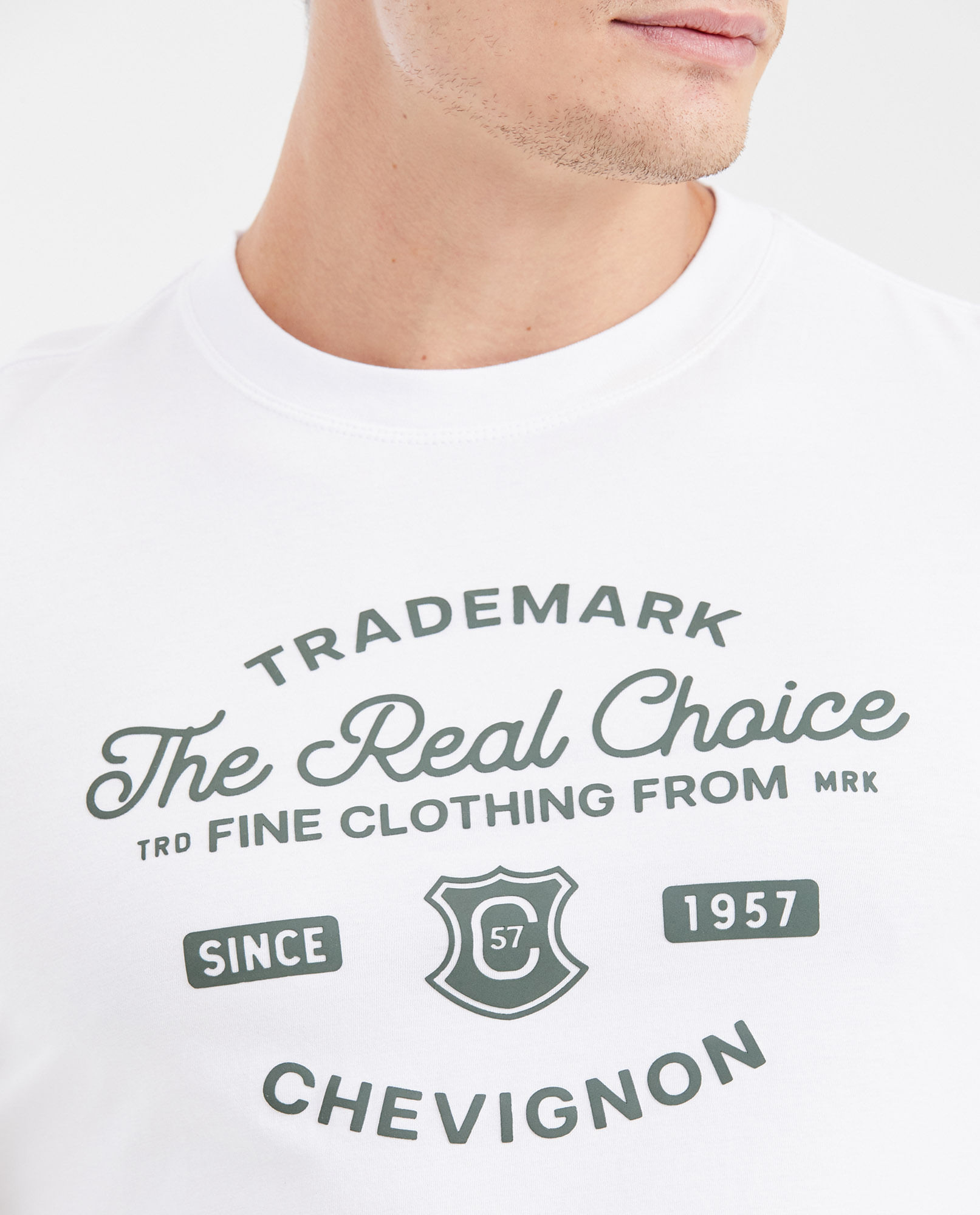 Camiseta Slim Fit Estampada Cuello Redondo para Hombre